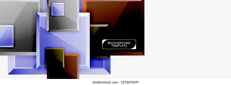 Abstract square composition for background, banner or logo. Vector