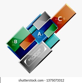 Abstract square composition for background, banner or logo. Vector