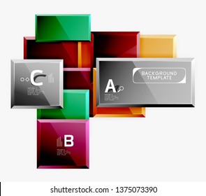 Composición cuadrada abstracta para fondo, pancarta o logotipo. Vector