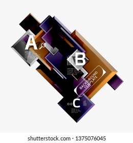 Composição quadrada abstrata para fundo, faixa ou logotipo. Vetor