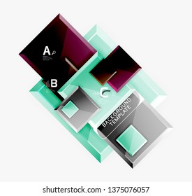 Abstract square composition for background, banner or logo. Vector
