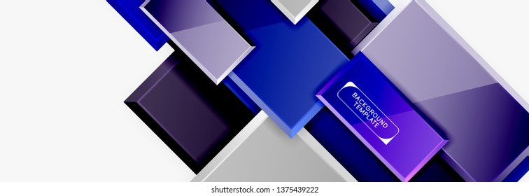 Abstract square composition for background, banner or logo. Vector