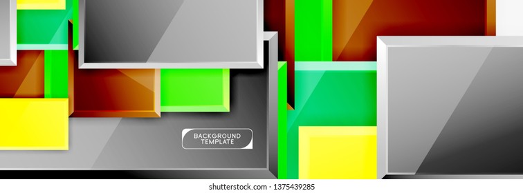 Abstract square composition for background, banner or logo. Vector