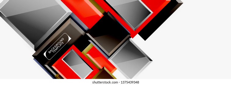 Abstract square composition for background, banner or logo. Vector