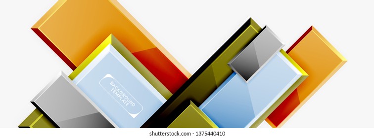 Abstract square composition for background, banner or logo. Vector