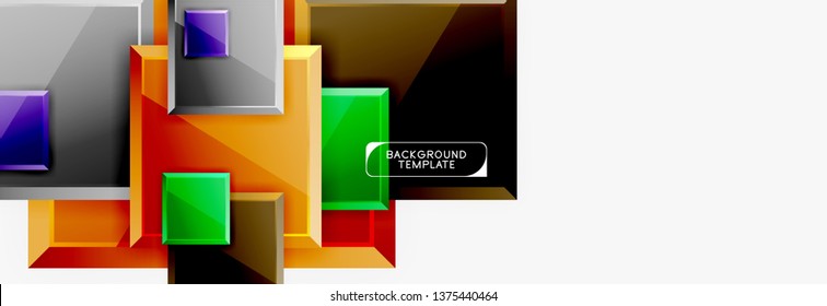Abstract square composition for background, banner or logo. Vector
