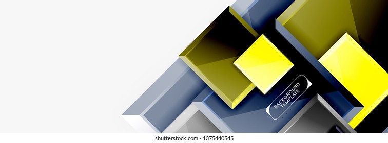 Abstract square composition for background, banner or logo. Vector
