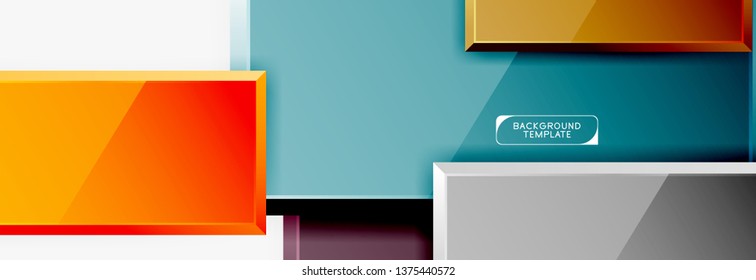 Abstract square composition for background, banner or logo. Vector