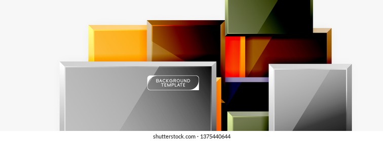 Abstract square composition for background, banner or logo. Vector