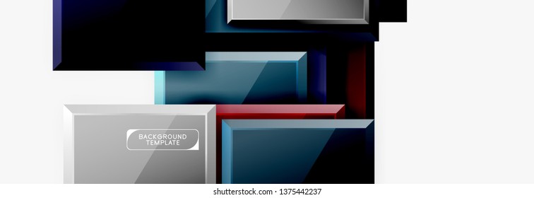 Abstract square composition for background, banner or logo. Vector