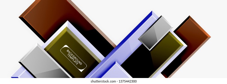 Abstract square composition for background, banner or logo. Vector