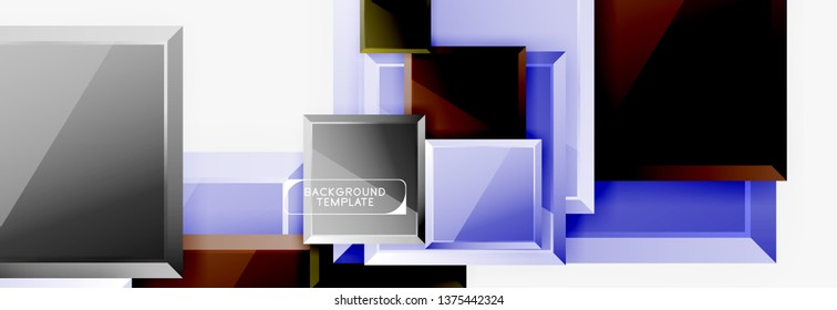 Abstract square composition for background, banner or logo. Vector