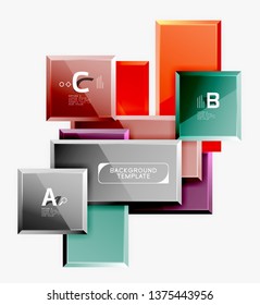 Composición cuadrada abstracta para fondo, pancarta o logotipo. Vector