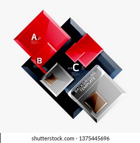 Abstract square composition for background, banner or logo. Vector