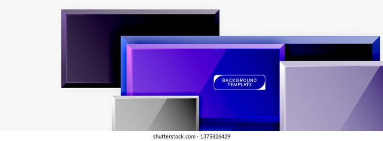 Abstract square composition for background, banner or logo. Vector