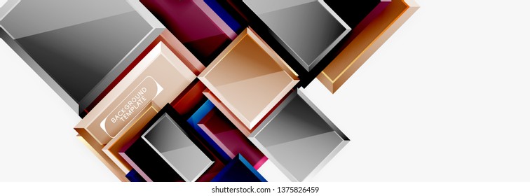 Abstract square composition for background, banner or logo. Vector
