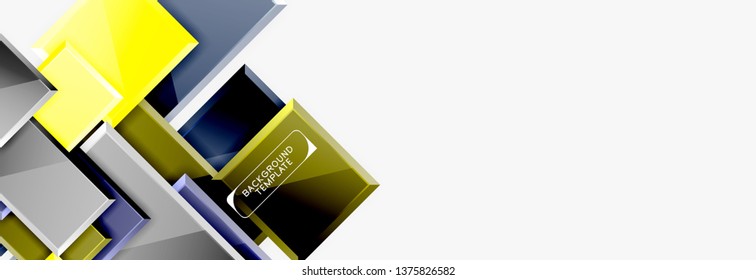 Abstract square composition for background, banner or logo. Vector