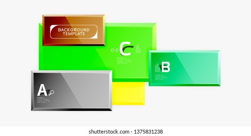 Abstract square composition for background, banner or logo. Vector