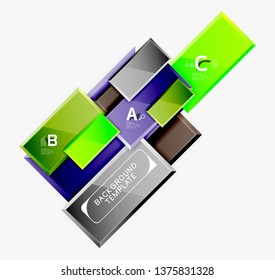 Abstract square composition for background, banner or logo. Vector