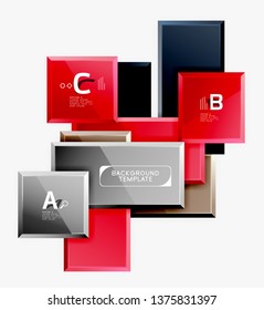 Abstract square composition for background, banner or logo. Vector