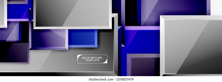 Abstract square composition for background, banner or logo. Vector
