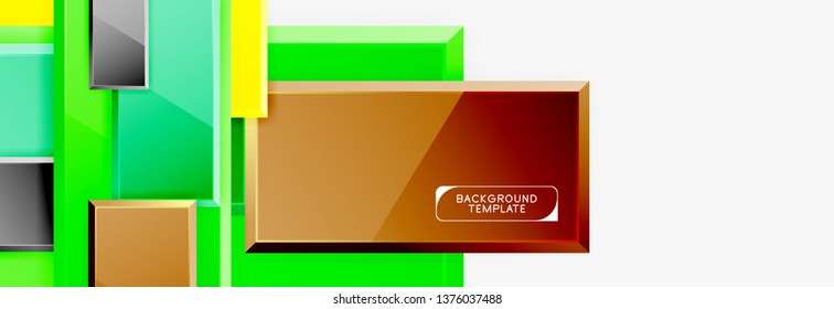 Abstract square composition for background, banner or logo. Vector
