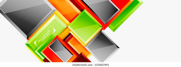 Composición cuadrada abstracta para fondo, pancarta o logotipo. Vector
