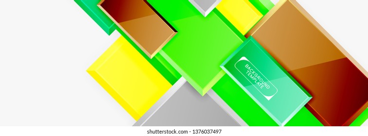 Abstract square composition for background, banner or logo. Vector