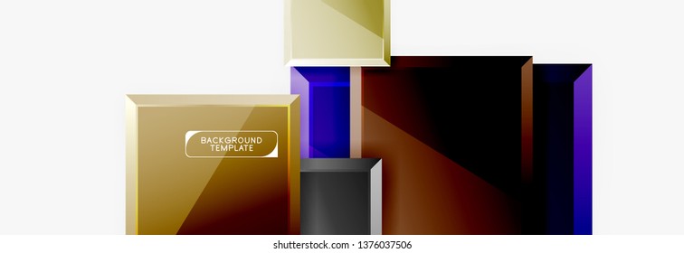 Abstract square composition for background, banner or logo. Vector