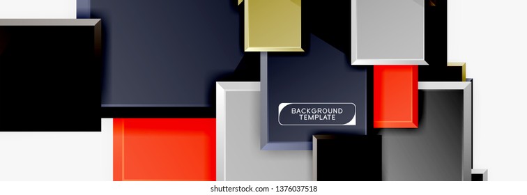 Abstract square composition for background, banner or logo. Vector