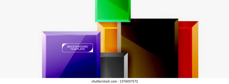 Abstract square composition for background, banner or logo. Vector