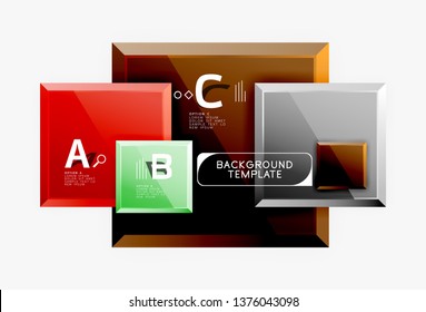 Composición cuadrada abstracta para fondo, pancarta o logotipo. Vector