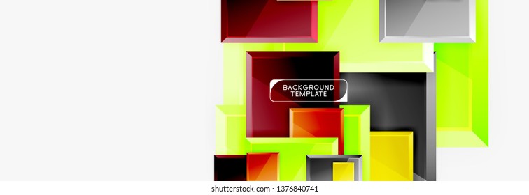 Abstract square composition for background, banner or logo. Vector