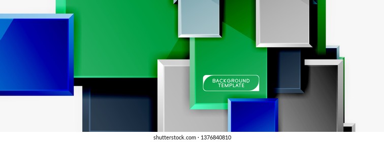 Abstract square composition for background, banner or logo. Vector
