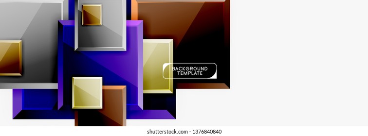 Abstract square composition for background, banner or logo. Vector