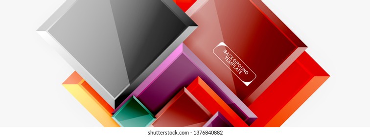 Abstract square composition for background, banner or logo. Vector