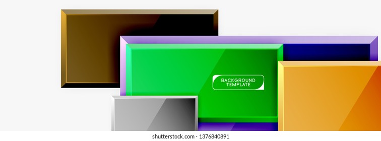 Abstract square composition for background, banner or logo. Vector