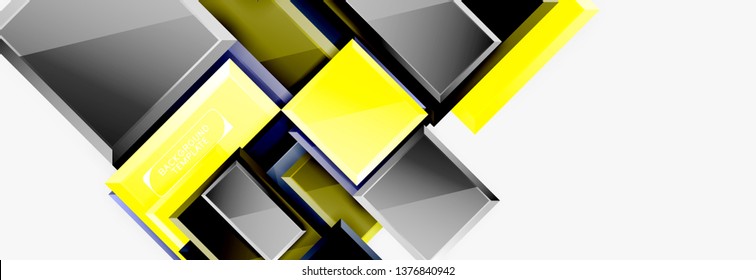 Abstract square composition for background, banner or logo. Vector