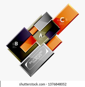 Abstract square composition for background, banner or logo. Vector