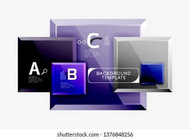 Abstract square composition for background, banner or logo. Vector