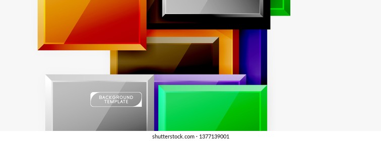 Abstract square composition for background, banner or logo. Vector