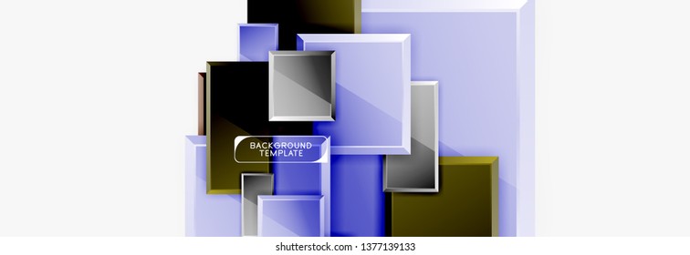 Abstract square composition for background, banner or logo. Vector
