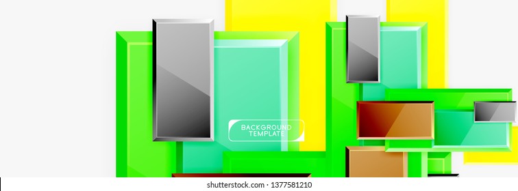 Abstract square composition for background, banner or logo. Vector