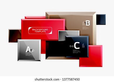 Abstract square composition for background, banner or logo. Vector