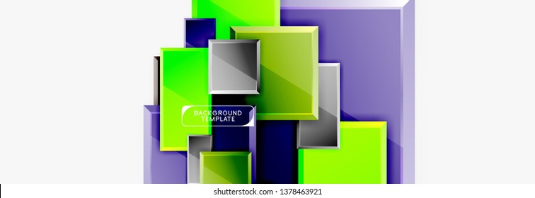 Abstract square composition for background, banner or logo. Vector