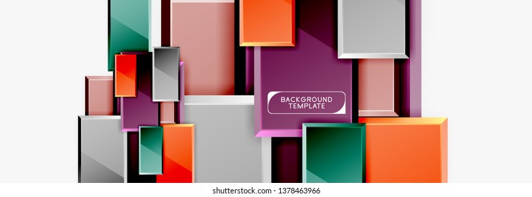 Abstract square composition for background, banner or logo. Vector