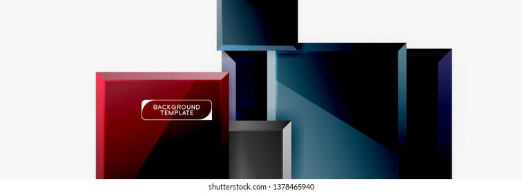 Abstract square composition for background, banner or logo. Vector