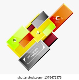 Abstract square composition for background, banner or logo. Vector