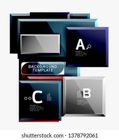 Abstract square composition for background, banner or logo. Vector