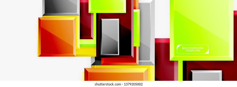 Abstract square composition for background, banner or logo. Vector